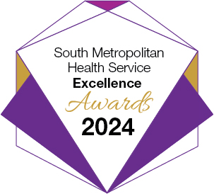 Logo reads South Metropolitan Health Service Excellence Awards 2024.
